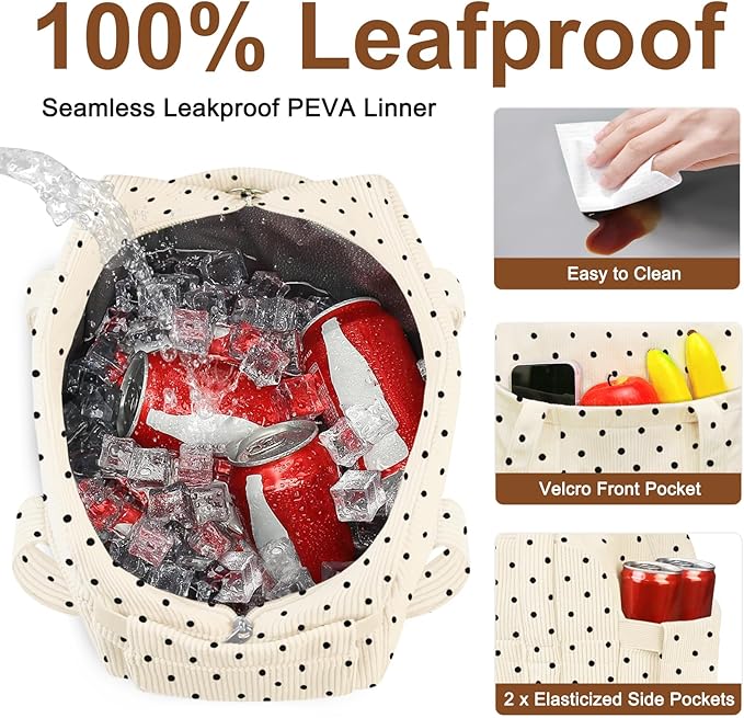 Corduroy Lunch Box Lunch Bag for Women Adults Men, Cute Insulated Work Reusable - Image 4