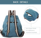 Goodhan Women Canvas Backpack Daypack Casual Shoulder Bag, Vintage Heavy-duty - Image 3