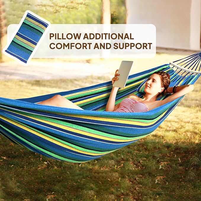Chihee Cotton Hammock Large Soft Breathable Camping Hammock Holds Up to 660lbs - Image 7