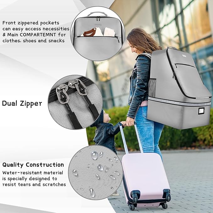 Car Seat Travel Bag, Padded Car Seats Backpack - Image 5