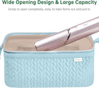 Shark Flex Style Case for Airwrap Hair Dryer Brush Revlon Hair Tools Travel Bag Carrying Case Flat Curling Iron Organizer (Light Blue)