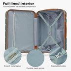 LONG VACATION 3 Piece Carry On Luggage 20 Inch Suitcase - Image 4