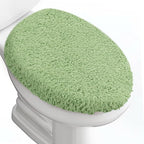 Microfiber Elongated Toilet Seat Cover 19.5"x 15" Machine Washable Solid Toilet by Baahrnom