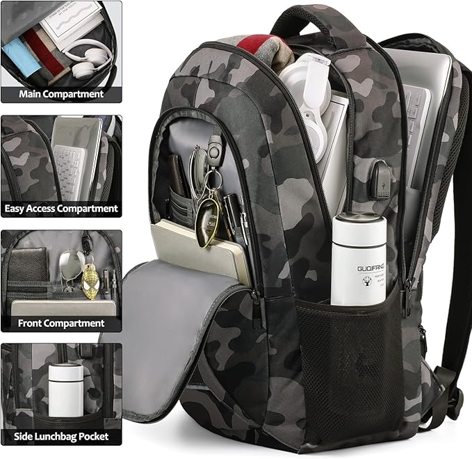 Backpack for Men Women, School Backpacks for Teen Boys, Business Anti Theft - Image 2