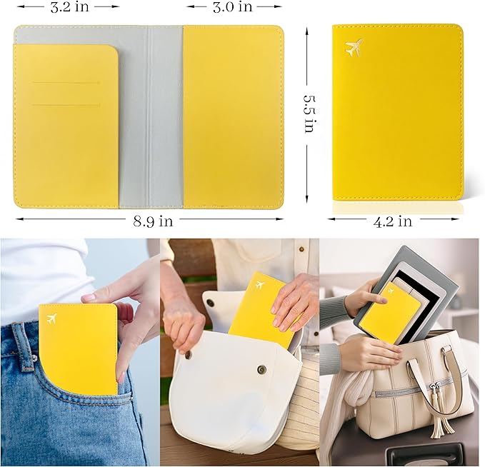 Passport Holder for Travel Essentials, RFID Blocking Passport Cover Case for - Image 2