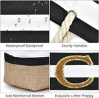 Becokan Beach Bag Initial Beach Tote - Image 2