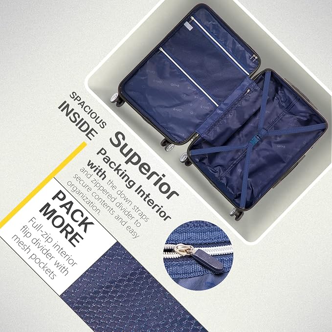 Coolife Luggage Expandable Suitcase PC+ABS Spinner 20in 24in 28in Carry - Image 5