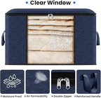 Fab totes 3 Pack Clothes Storage, Foldable Thick Fabric Blanket Storage Bags - Image 4