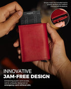 Jenoss Smart Wallet For Men & Women: Full Grain Leather, Handcrafted, Slide - Image 3