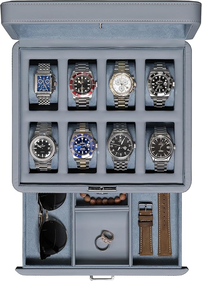 ROTHWELL 8 Slot Leather Watch Box by RothwellSanFrancisco