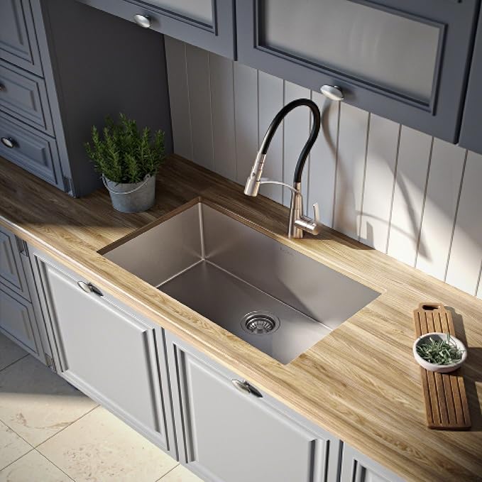 KRAUS Standart PRO™ 32-inch 16 Gauge Undermount Single Bowl Stainless Steel - Image 3