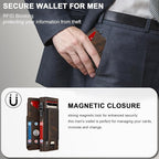 Wallet for Men Wallet with Slim Pop Up Card Holder 9-13 Cards, Bifold - Image 7