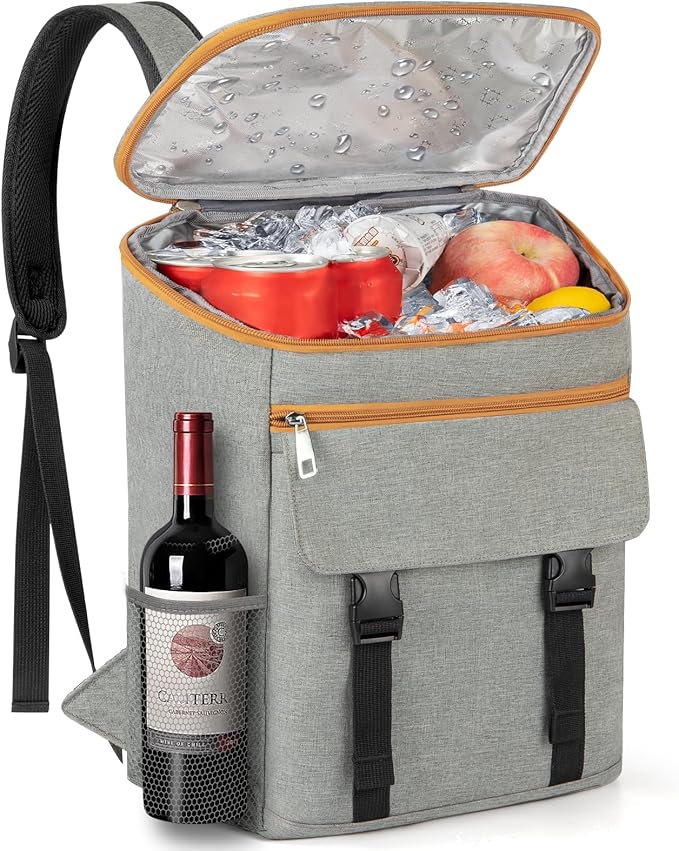 Cooler Backpack Soft Insulated Leak Proof 30 Cans Insulated Backpack Cooler by OCKLILY