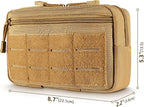 Tactical Molle Admin Pouch Utility Laser Cut EDC Tool Pouch Bag Horizontal - Image 2