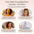 Kitsch Hair Brush Detangler – Flexi Flow Hair Brush for Women, Men & Kids | Detangling Brushes for Curly Hair with Bendable Frame, Bounce Curl Defining Brush for Wet or Dry Strands - Soft Violet