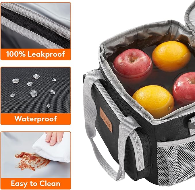 Lifewit Medium Lunch Bag Insulated Lunch Box Soft Cooler Cooling Tote - Image 5