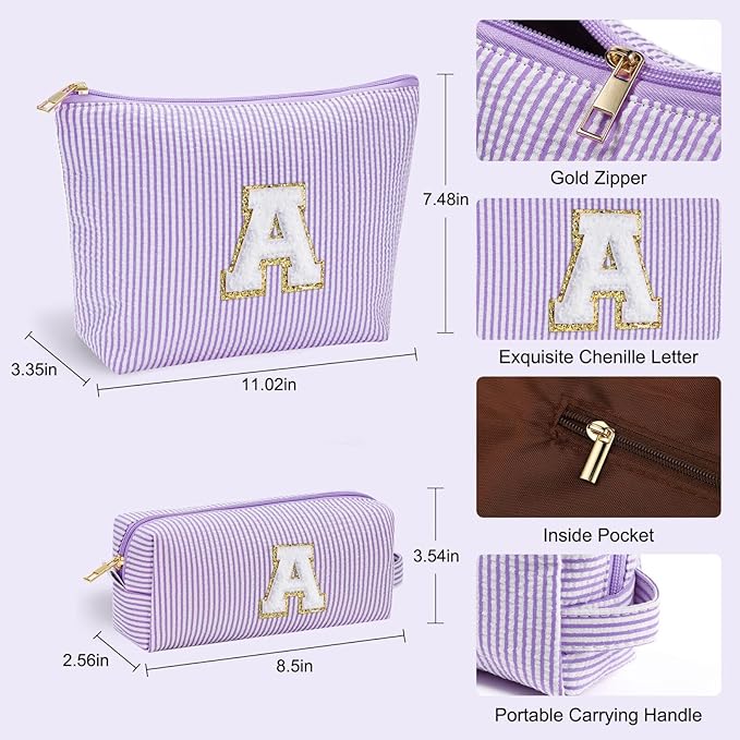 YOOLIFE Purple Cute Travel Makeup Bag - Image 4