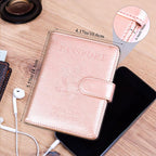 TIGARI Passport Holder for Travel Women Men, PU Leather Waterproof RFID - Image 6