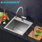 15 x 15 Inch Drop In Kitchen Bar Sink, Stainless Steel Single Bowl Topmount Bar - Image 2