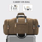 Gonex Canvas Duffle Bag 60L Travel Duffel Overnight Weekend Bag - Image 7