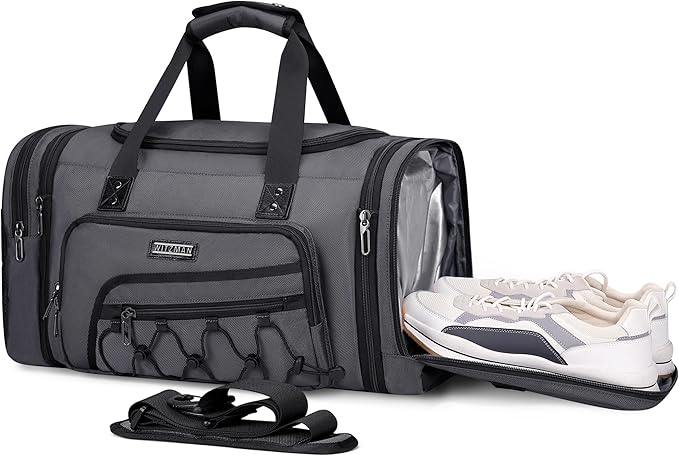 WITZMAN Duffle Bag for Men Nylon Large Gym Weekender Bag by WITZMAN
