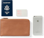 Leatherology Cognac Slim Zip Travel Wallet - Image 5