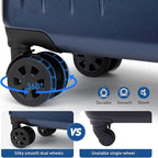 KYME Suitcase Hardshell With Double Spinner Wheels, PC+ABS TSA Lock Travel - Image 9