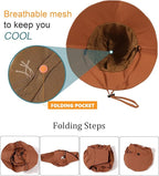 Water-Resistant Sun UPF 50+ Bucket Hat Protection Packable Brimmed Boonie - Image 5
