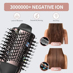 Hair Dryer Brush Blow Dryer Brush in One, Upgraded 4 in 1 Hair Dryer and Styler Volumizer with Negative Ion Anti-frizz Ceramic Titanium Barrel Hot Air Hair Straightener Brush