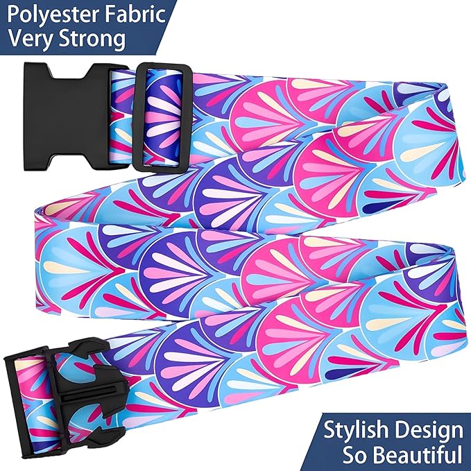 Plumes Luggage Straps for Suitcases, Adjustable Luggage Travel Belts to Keep - Image 5