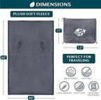 PAVILIA Travel Blanket and Pillow, Arms Opening Airplane Blankets - Image 7