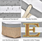 Becokan Beach Bag Initial Beach Tote - Image 2