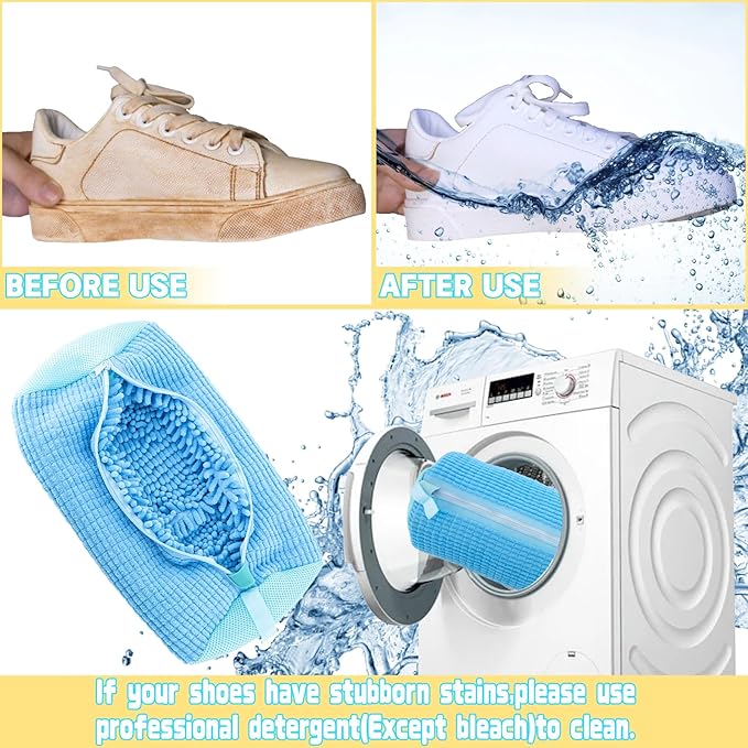 2PCS Shoe Washing Machine Bgs, Laundry Shoe Bags - Image 5