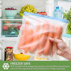 SPLF 6 Pack Reusable Gallon Freezer Bags Dishwasher Safe, BPA Free 1 gallon - Image 5