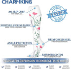 CHARMKING Compression Socks for Women & Men Circulation 15-20 mmHg is Best - Image 5