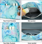 LEDAOU Beach Bag Waterproof Sandproof Women Tote Bag Pool Bag - Image 5