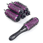 Round Brush for Blow Out - Round Hair Brush Set with Detachable Barrels Styling Tool, Roller with 6 Barrels 1 Handle, 3 Different Hair rollers to Create Your Hairstyle