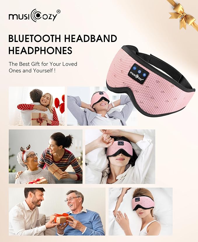 MUSICOZY Sleep Headphones Breathable Sleep Mask Bluetooth 5.4 Wireless - Image 7