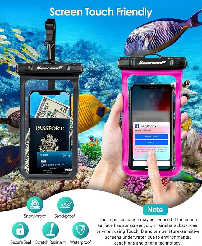 Hiearcool Waterproof Phone Pouch, Underwater Phone Cases Compatible - Image 6