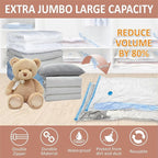 8 Pack XXL Jumbo Vacuum Storage Bags, Extra Large Vacuum Seal Bags - Image 2