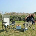 EVER ADVANCED Oversized Folding Camping Chair, - Image 2