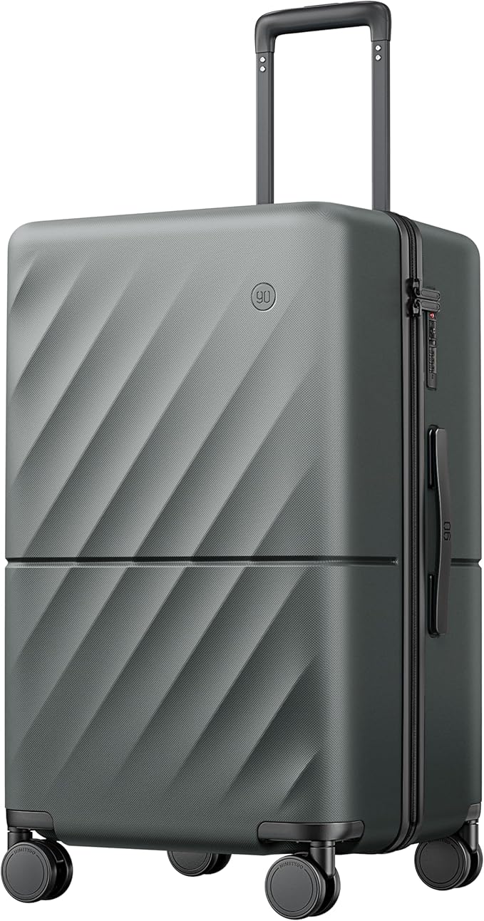 Trunk Luggage 24 Inch, Medium Checked Luggage by NINETYGO