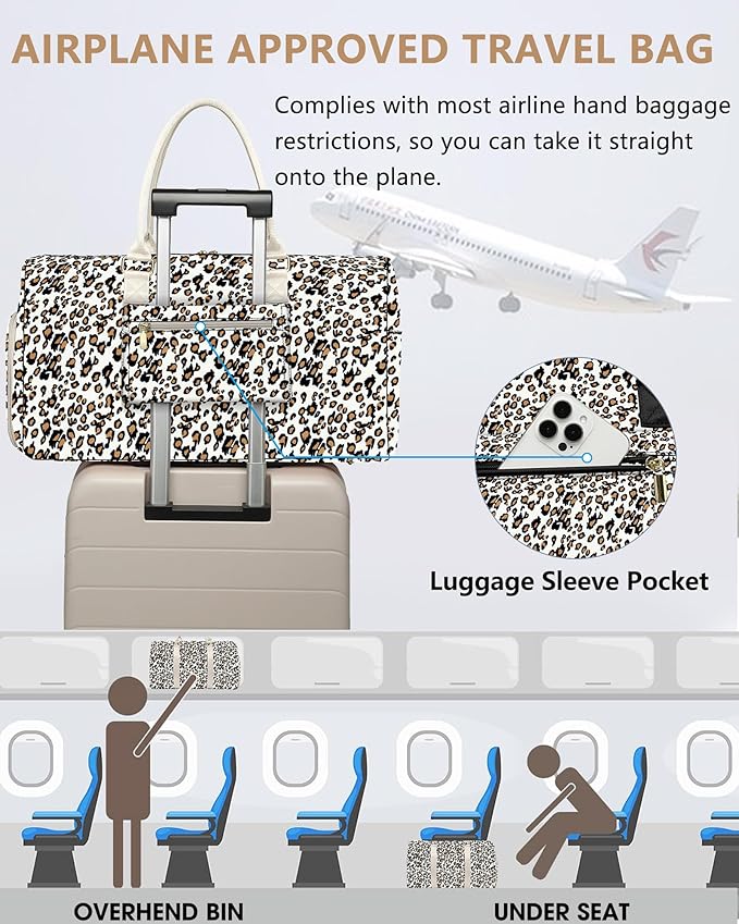 Women Duffle Weekender Travel Bag: Large Duffel Bags - Image 7