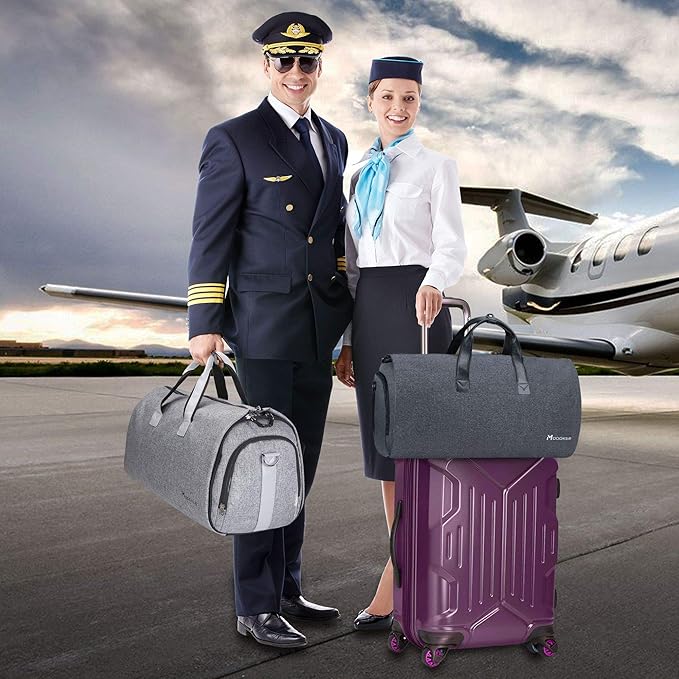Modoker Convertible Garment Bag - 2 in 1 Hanging Suitcase Suit Travel Bags - Image 6