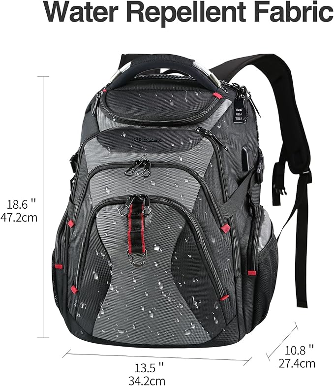 KROSER Travel Laptop Backpack 17.3 Inch XL Computer Backpack - Image 2