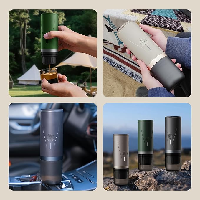 Portable Espresso Maker, Self-Heating Electric Mini Coffee Machine, 20 Bar - Image 3