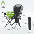 Camping Chairs, Portable 2 Pack Camp Chairs - Image 3