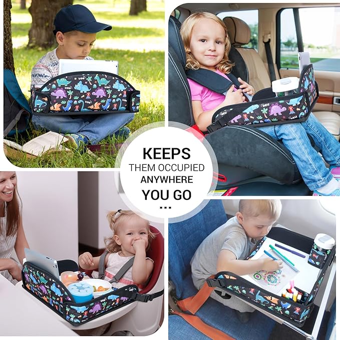 COOLBEBE Kids Travel Tray for Toddler Car Seat, Travel Tray for Airplane - Image 2
