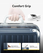 LUGGEX Checked Suitcase with Spinner Wheels, 28 Inch Aluminum Frame Zipperless - Image 7