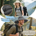 Sun Hats for Women Men UV Protection Wide Brim Bucket Hat - Image 4